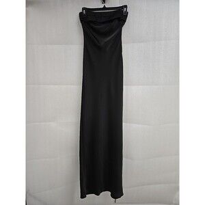 Love & Lemonade PAP 22 Raccolta Carta Elegant Strapless Satin Dress Black Sz XS